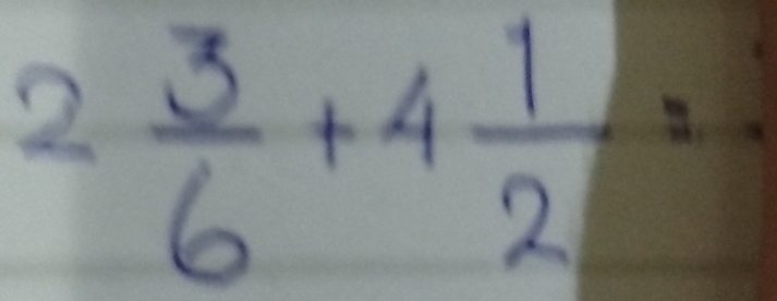 2 3/6 +4 1/2 =