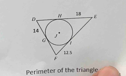 Perimeter of the triangle