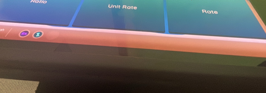 Ratio 
Unit Rate 
Rate