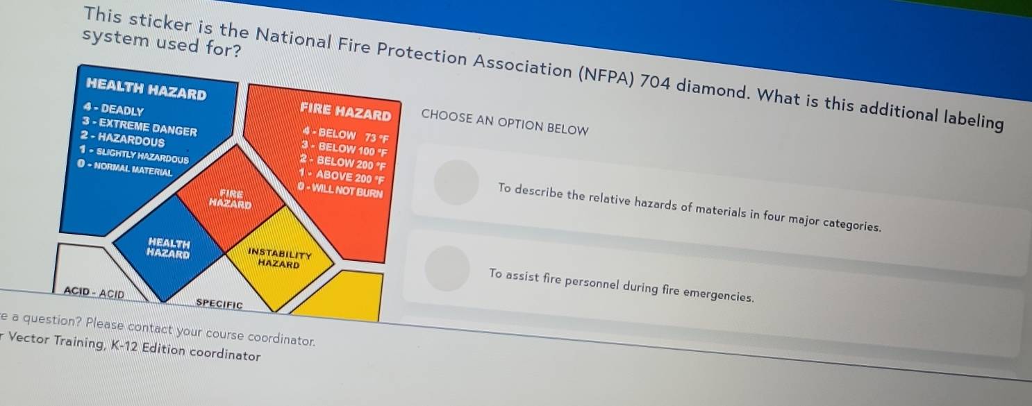 Solved: system used for? This sticker is the National Fire Pron ...
