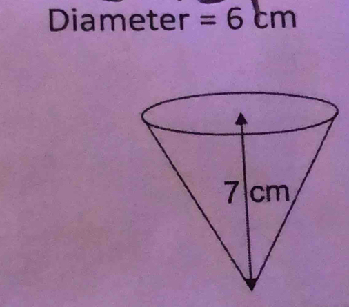 Diameter =6cm