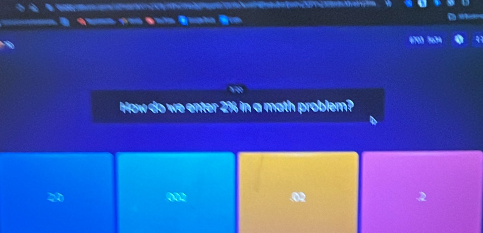 in a math problem?