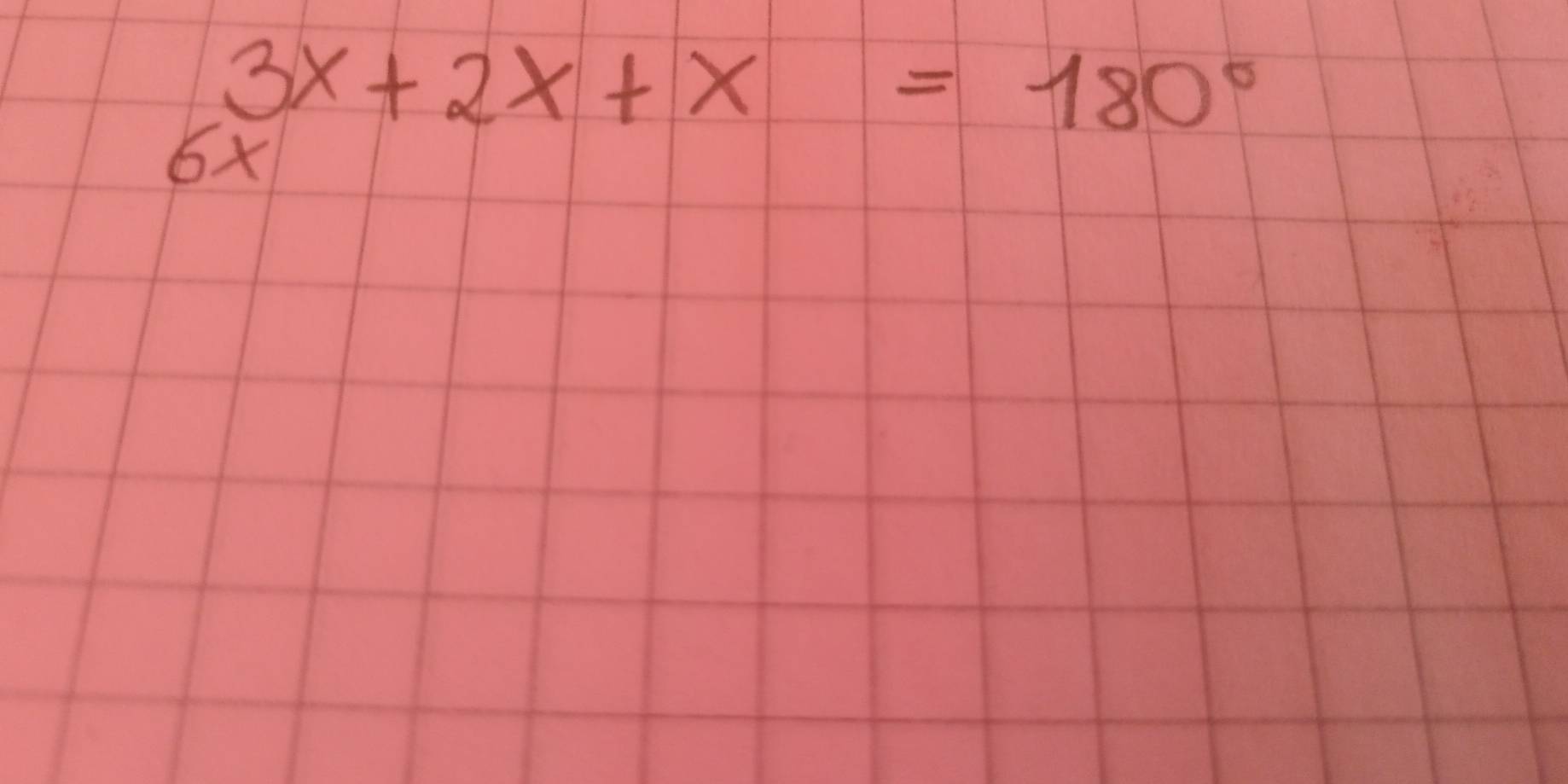 3x+2x+x=180°