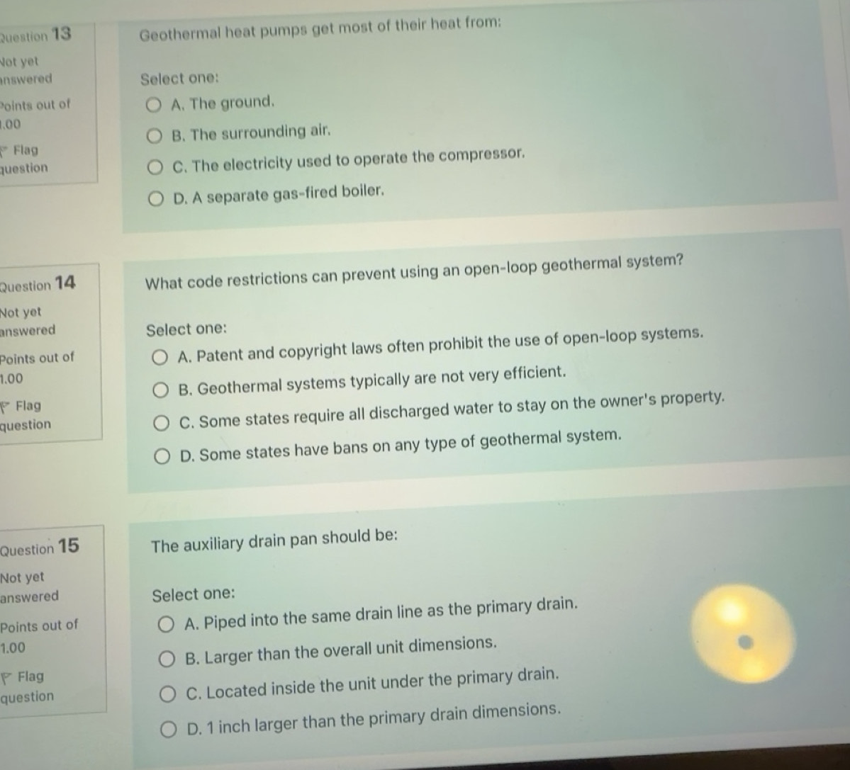 Solved: Geothermal heat pumps get most of their heat from: Not yet ...