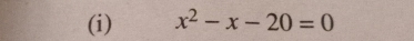 x^2-x-20=0