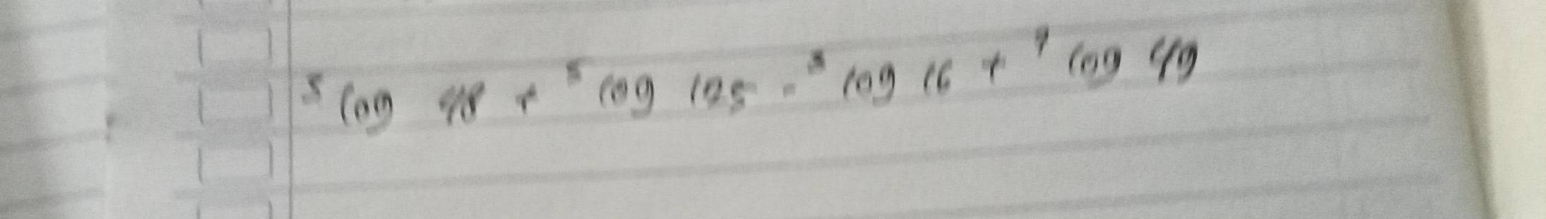 slog 18+slog 125-slog 16+^1log 16