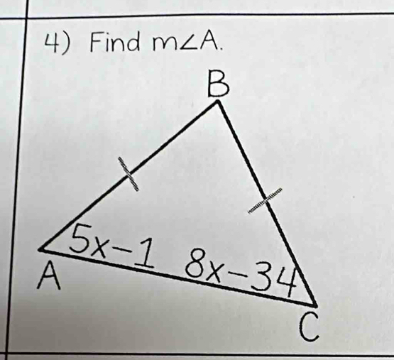 4)Find m∠ A.