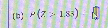 P(Z>1.83)=□