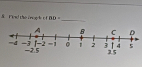 Find the length of BD= _