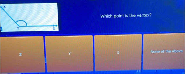 Which point is the vertex?
z None of the Above
Y
×