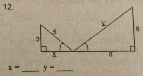 x= _  y= _