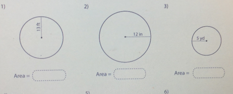 Area=□ Area=□ Area=□
c
6)