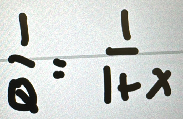  1/Q = 1/1+x 