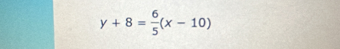 y+8= 6/5 (x-10)