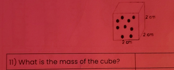 What is the mass of the cube?