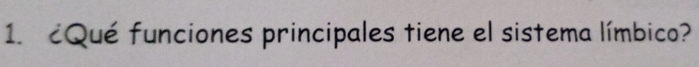 ¿Qué funciones principales tiene el sistema límbico?