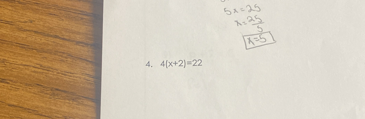 4(x+2)=22