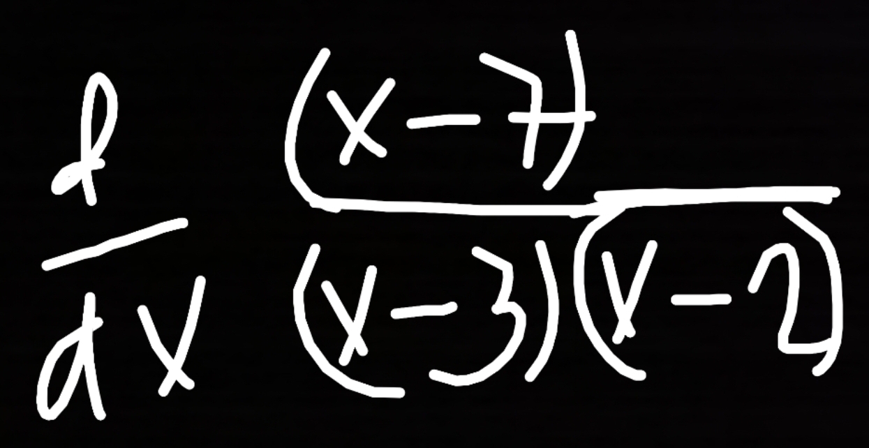 frac 1d(x- 1/(x-3)(x-2) 