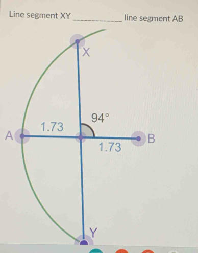 Line segment XY_ line segment AB
A