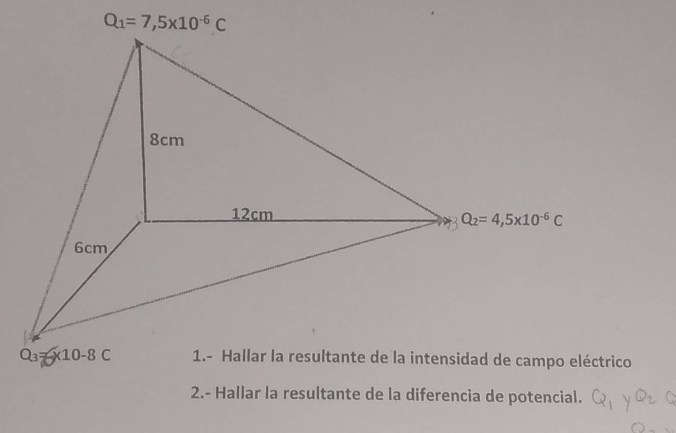 2.- Hallar la resultante de la diferencia de potencial.