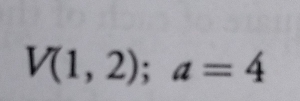 V(1,2);a=4