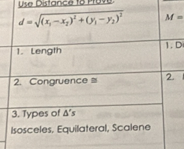 Use Distance to Prove
D
.