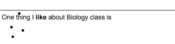 One thing I like about Biology class is