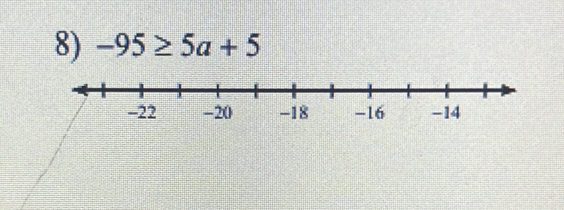 -95≥ 5a+5