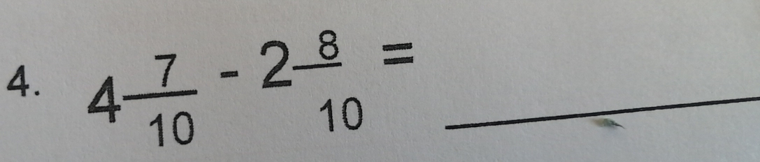 4 7/10 -2 8/10 = _