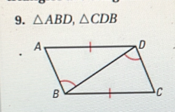 △ ABD, △ CDB