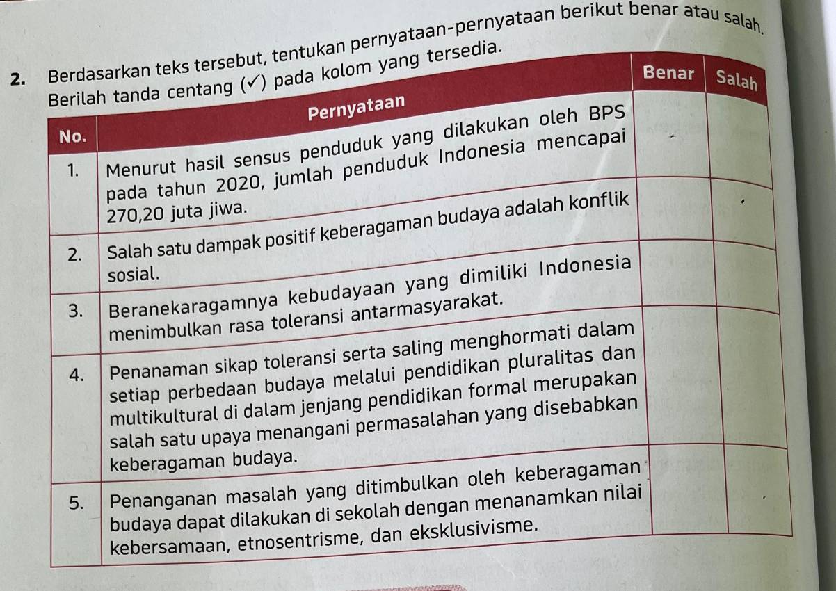 aan-pernyataan berikut benar atau salah.