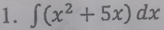 ∈t (x^2+5x)dx