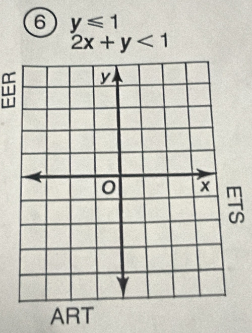 6 y≤slant 1
2x+y<1</tex> 
ART