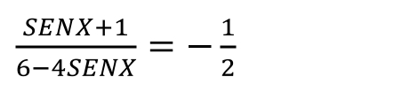  (SENX+1)/6-4SENX =- 1/2 