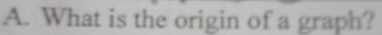 What is the origin of a graph?