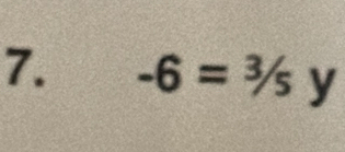 -6=3/5 y