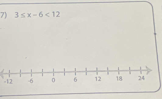 3≤ x-6<12</tex>