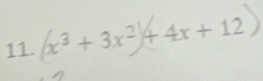 x³ + 3x² + 4x + 12