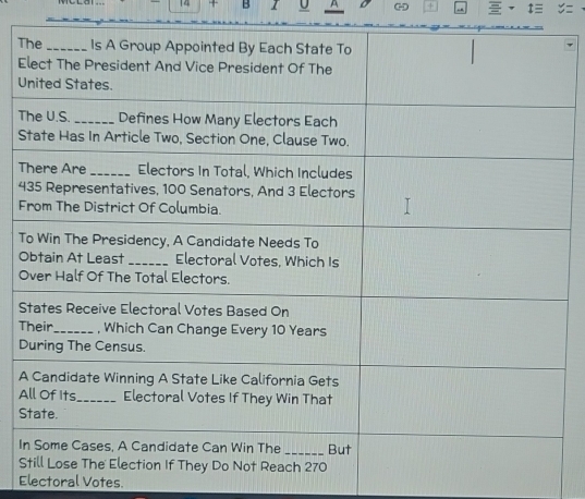 A 
T 
E 
U 
T 
S 
T 
4 
F 
T 
O 
O 
S 
T 
D 
A 
A 
S 
I 
S 
Electoral Votes.