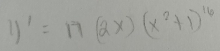 y'=17(2x)(x^2+1)^16