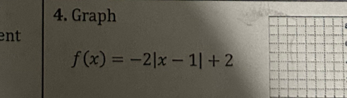 Graph 
ent
f(x)=-2|x-1|+2