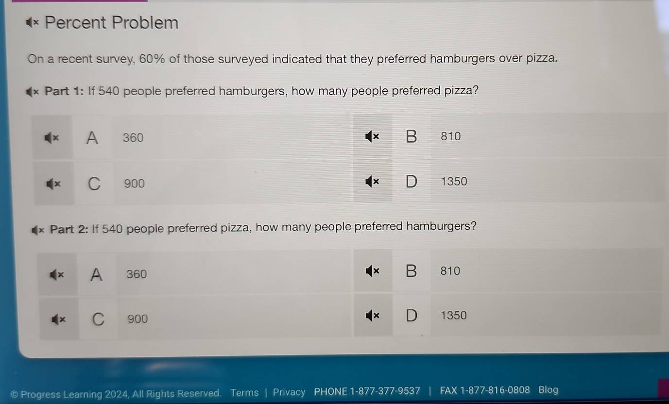 Solved: Percent Problem On a recent survey, 60% of those surveyed ...