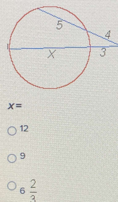 X=
12
9
6 2/3 