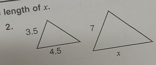 length of x. 
2.