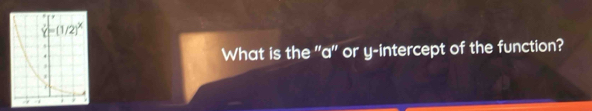 What is the "a' or y-intercept of the function?