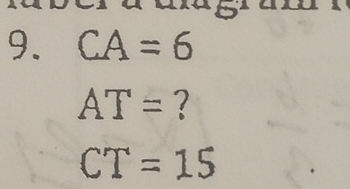 CA=6
AT= 2
CT=15