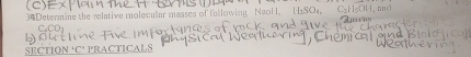 Determine the relative molecular masses of fallov 
PRACTICALS