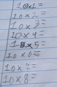 10* 1=
110* 2=
110* 3=
10* 4=
1* 5=
10* 6=
10* 7=
10* 8=