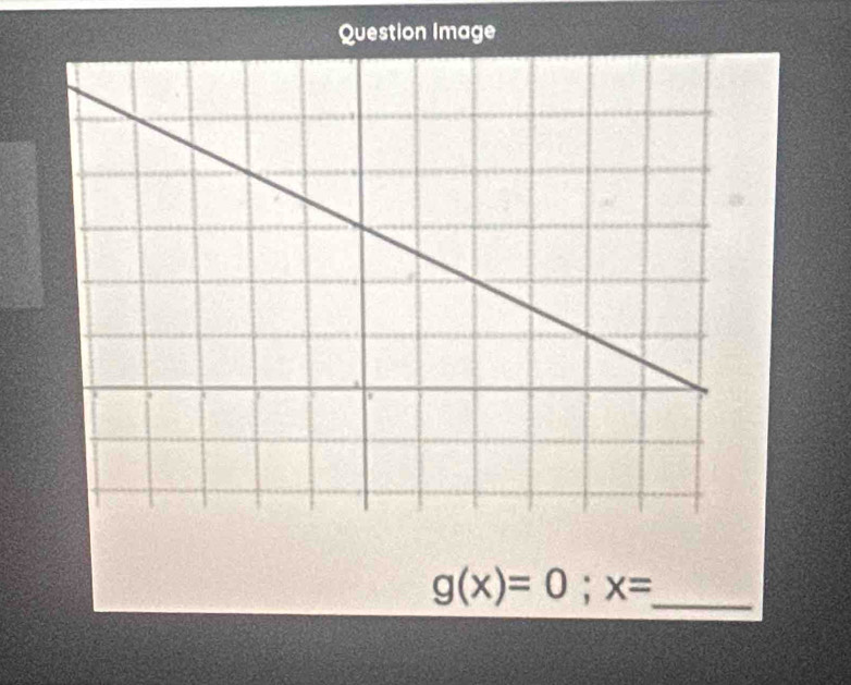 g(x)=0; x= _