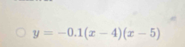 y=-0.1(x-4)(x-5)